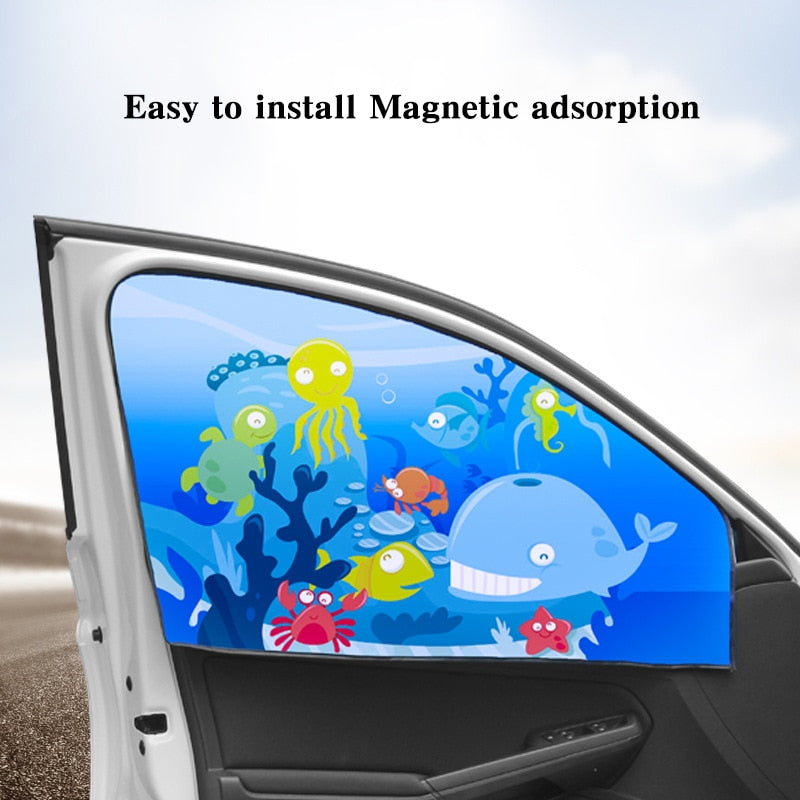 Cartoon Magnetic Car Sun Shade